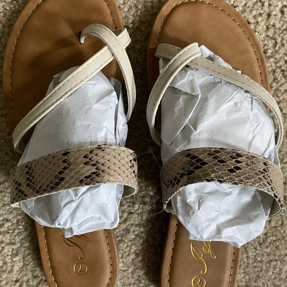 Snake skin sandals sz7